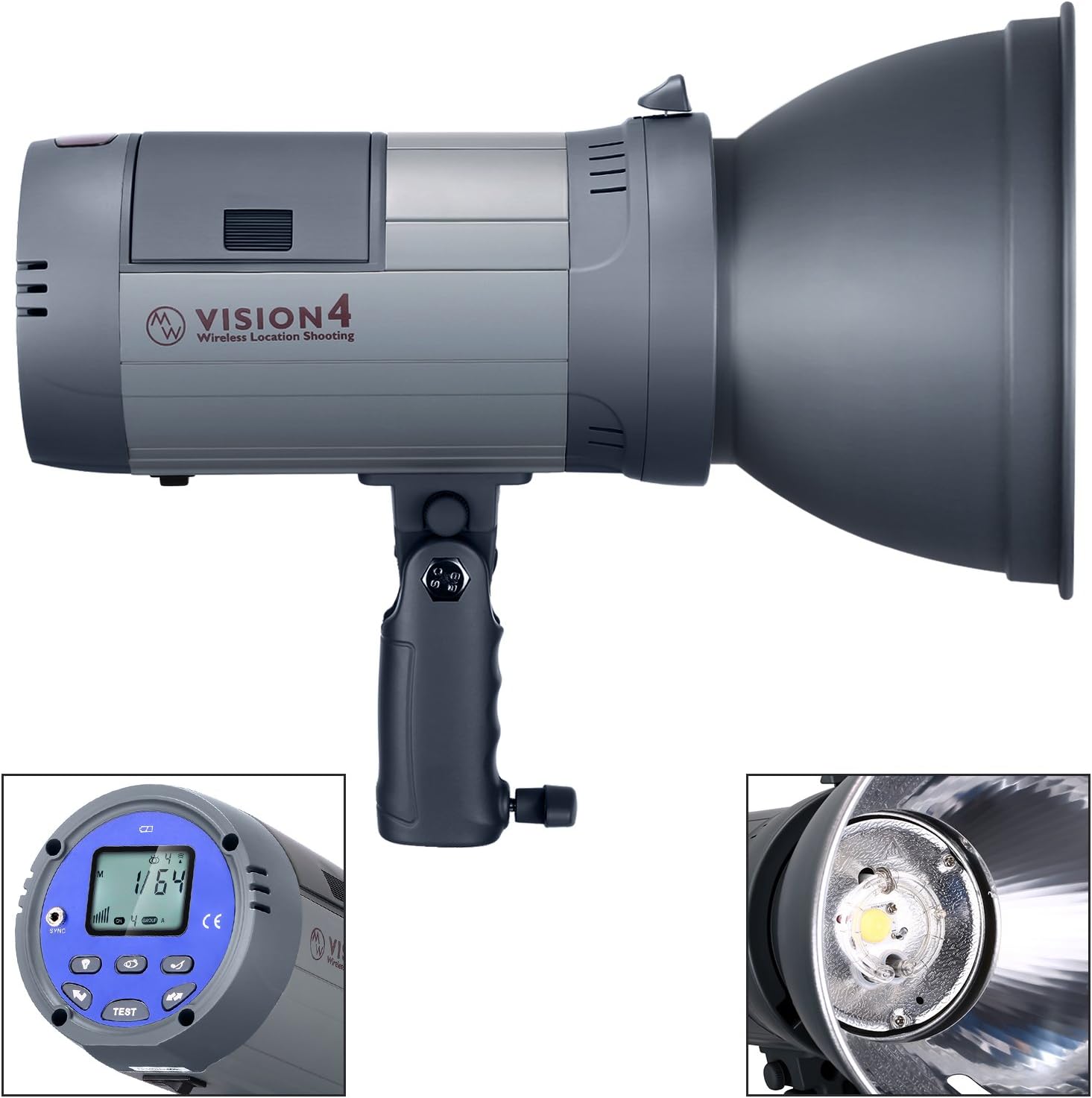Neewer Vision 4 Powered Outdoor Studio Flash Strobe (1000 Full Power Flashes) with Softbox, Light Stand and Cleaning Kit for Video Location Photography Product ID: 5