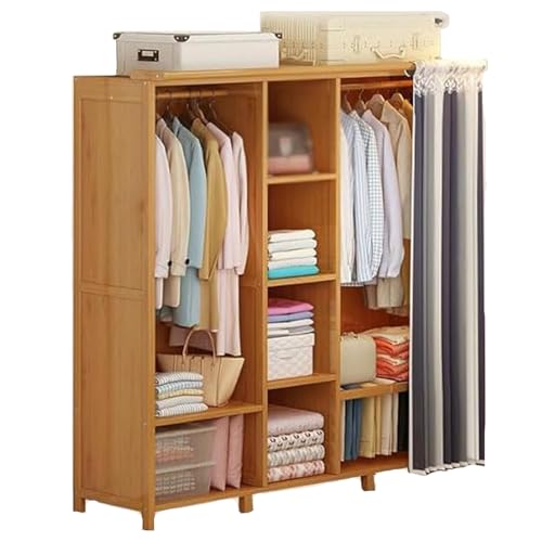 Easy to Install Wardrobe, Adjustable Height Storage of wardrobe Partition, Partition Storage with Suspenders, Suitable for bedrooms, Hotels, and Dormitories