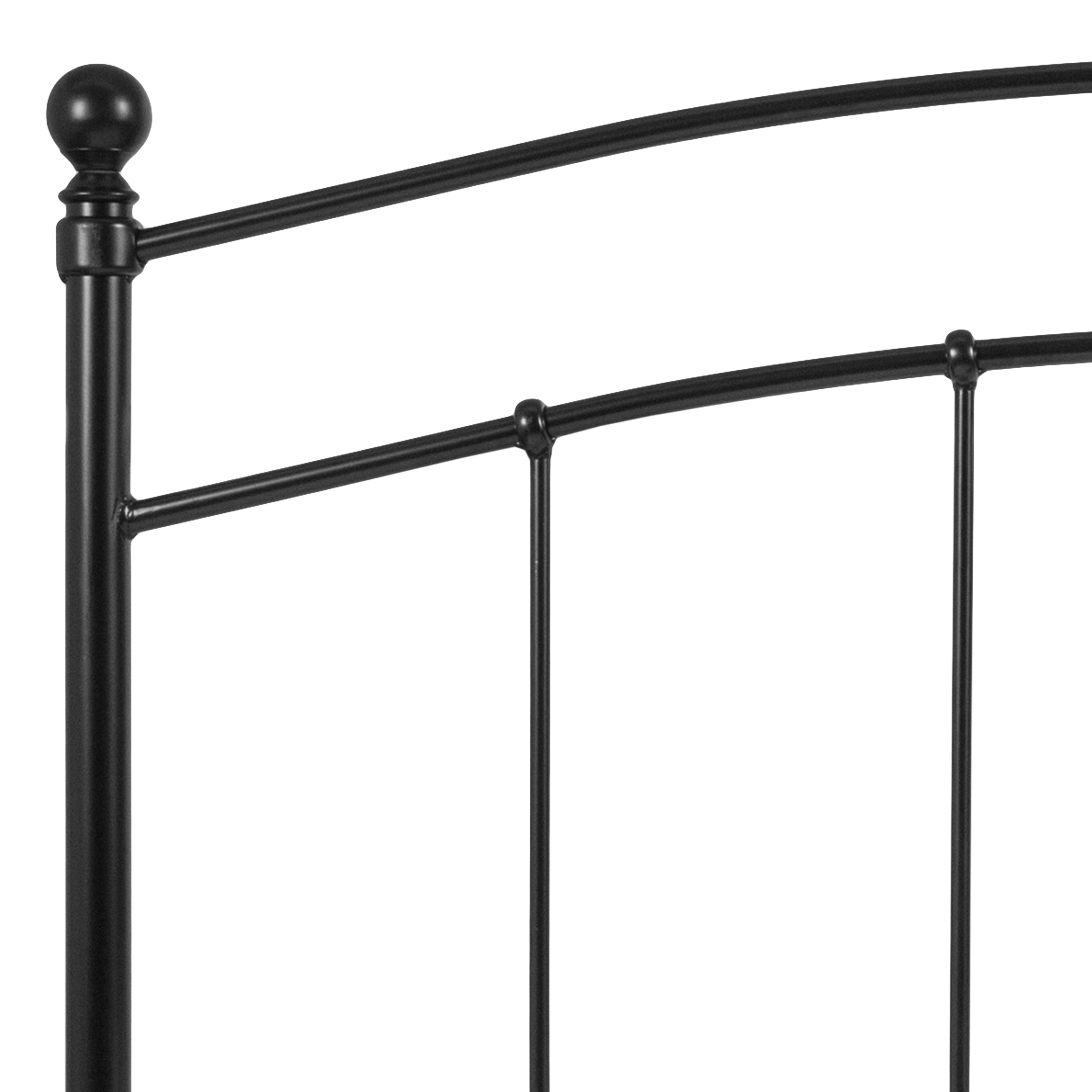 Merrick Lane Metal Queen Size Headboard Contemporary Arched Headboard With Adjustable Rail Slots