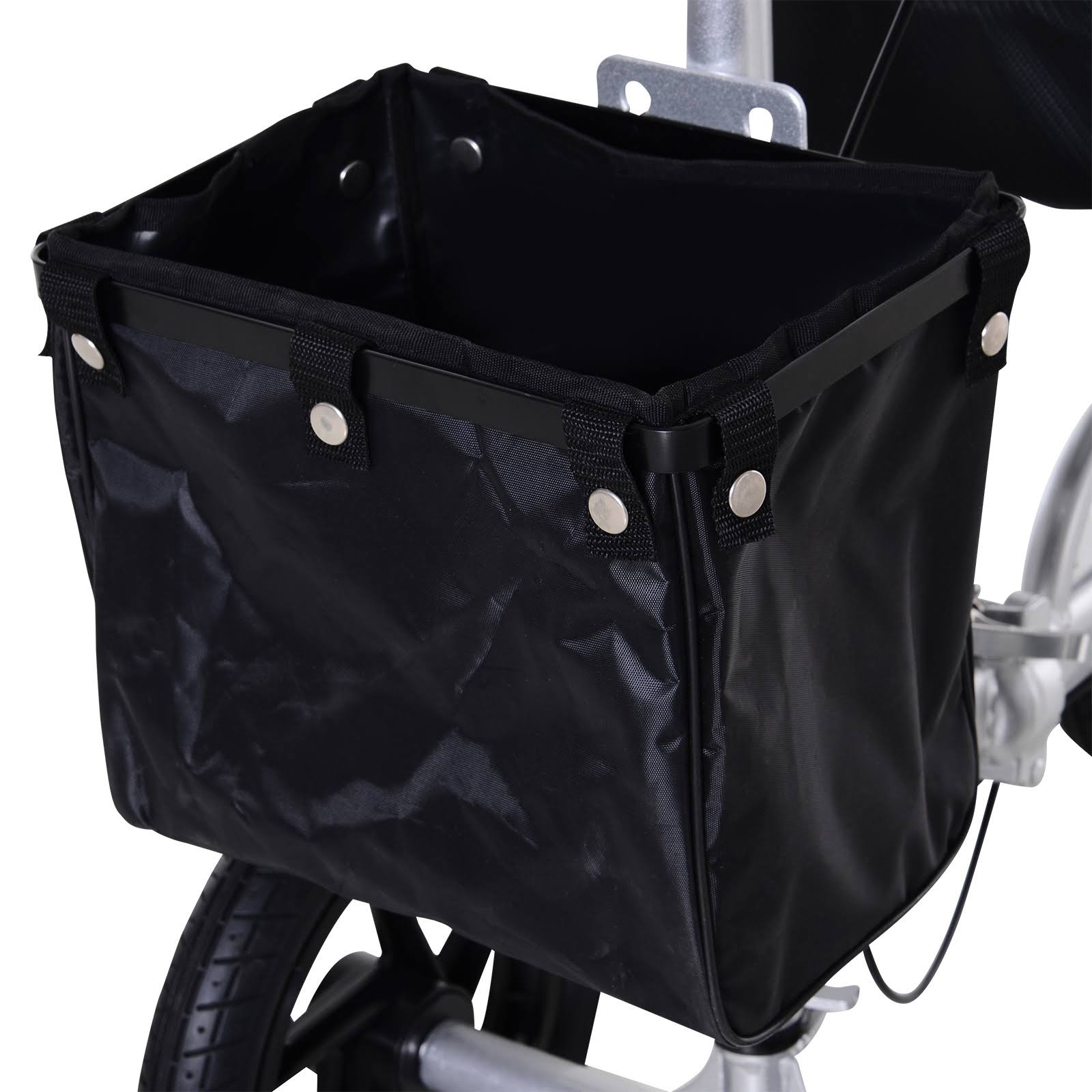 HomCom Knee Scooter with Basket Storage - Walker Mobility During Medical Rehabilitation u0026 Injury - Folding for Transport - S