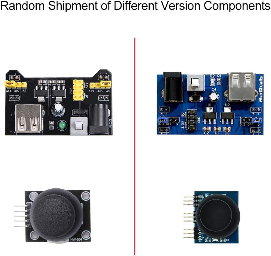 REXQualis Complete Starter Kit Based on Arduino UNO R3 w/ Detailed Free Tutorial Compatible with Arduino IDE (67 Items) Pack of 2