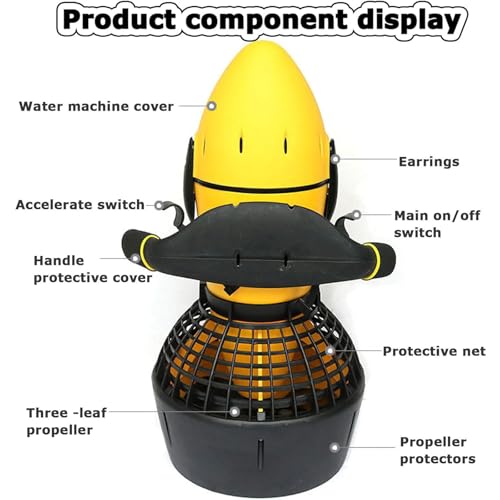 Underwater Propulsion,Electric Underwater Scooter,Electric Water Sports Submersibles Battery Swimming Device,Suitable for Diving, Snorkeling, Underwater Photograph,500W-Lead-acidbattery