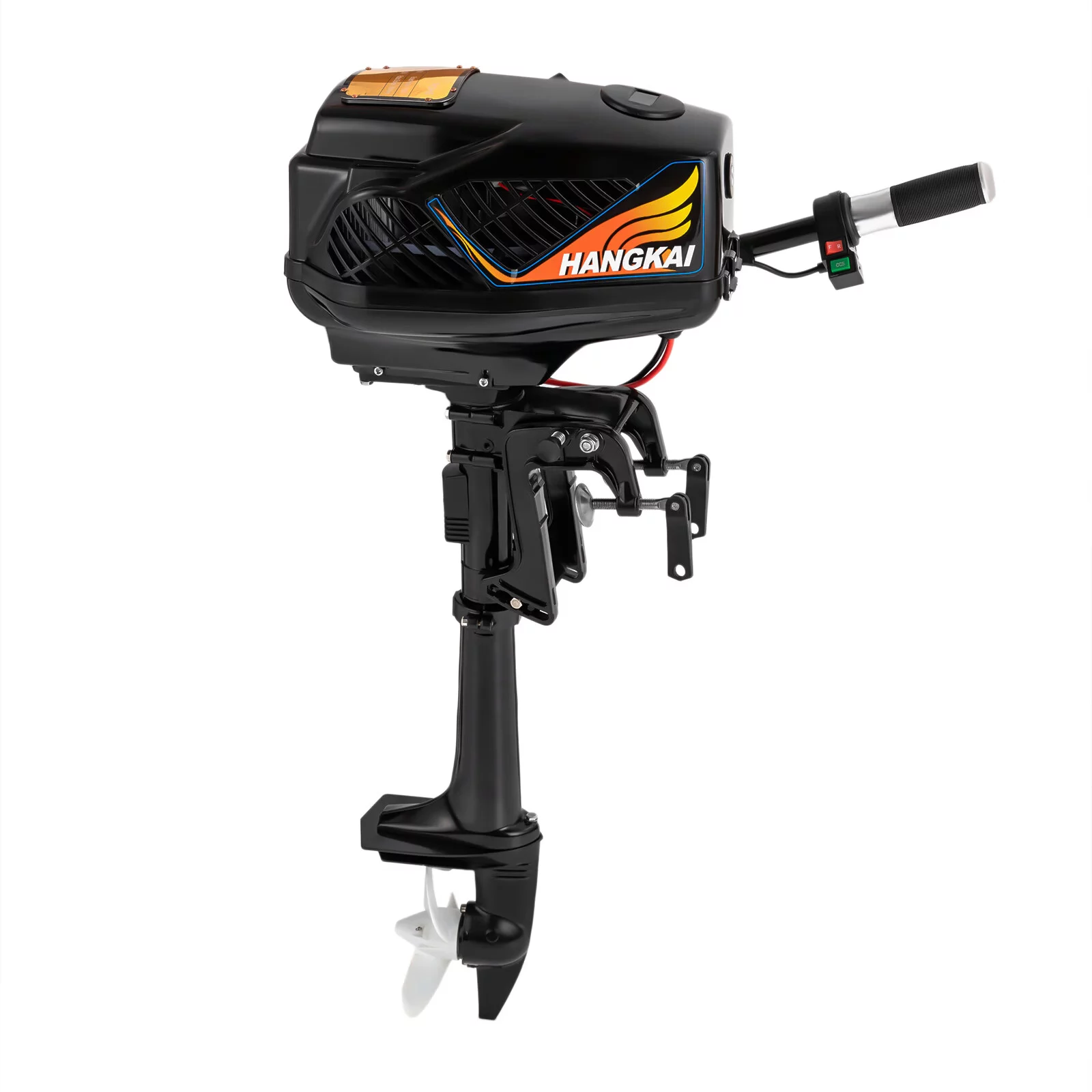 Aiqidi 48V 1200W Electric Outboard Motor Marine Fishing Boat Engine Brushless Trolling Motor Short Shaft with 3 Blades Propeller for Fishing Aquaculture Outdoor Adventure