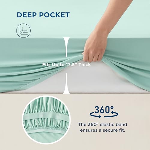 Bedsure Breescape Cooling Comforter Set King Size, Grey Lightweight Cooling Comforter for Hot Sleepers, Double-Sided Cool Tech Bed Set, 1 Breathable King Comforter, 2 Pillowcases, 1 Fitted Sheet