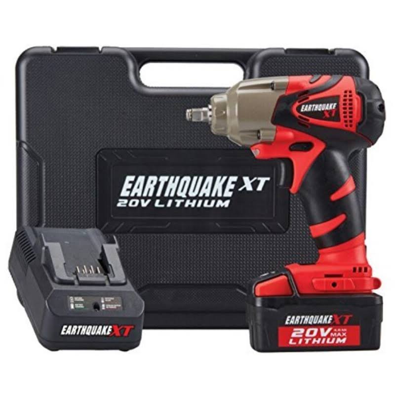 Earthquake 20V Max Lithium-Ion Cordless 3/8 in. Xtreme Torque Impact Wrench Kit