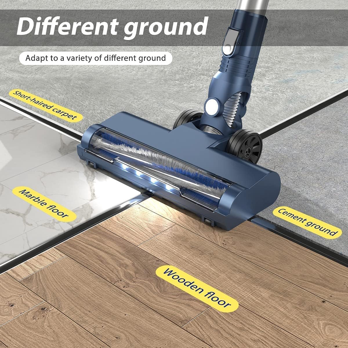 Cordless Vacuum Cleaner with LED Display, 20000Pa Stick Vacuum 4 in 1, Lightweight, Up to 30 Minutes Runtime, for Hardwood Floor, Carpet, Pet Hair, Perfect Cordless Stick Vacuum for Your Family, W200