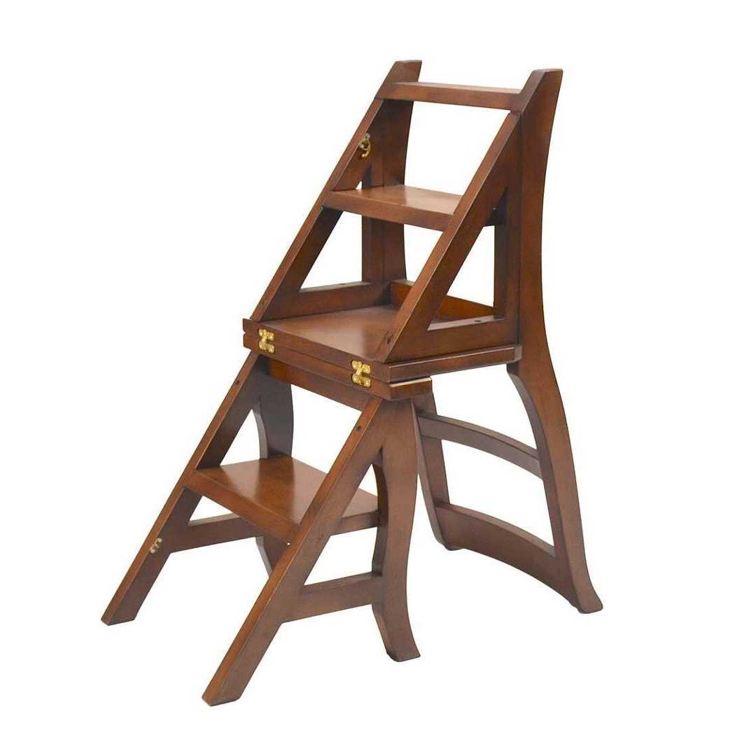 3 Step Wood Folding Small Step Ladder Plow &amp; Hearth - Shop Hardware Tools Online Store