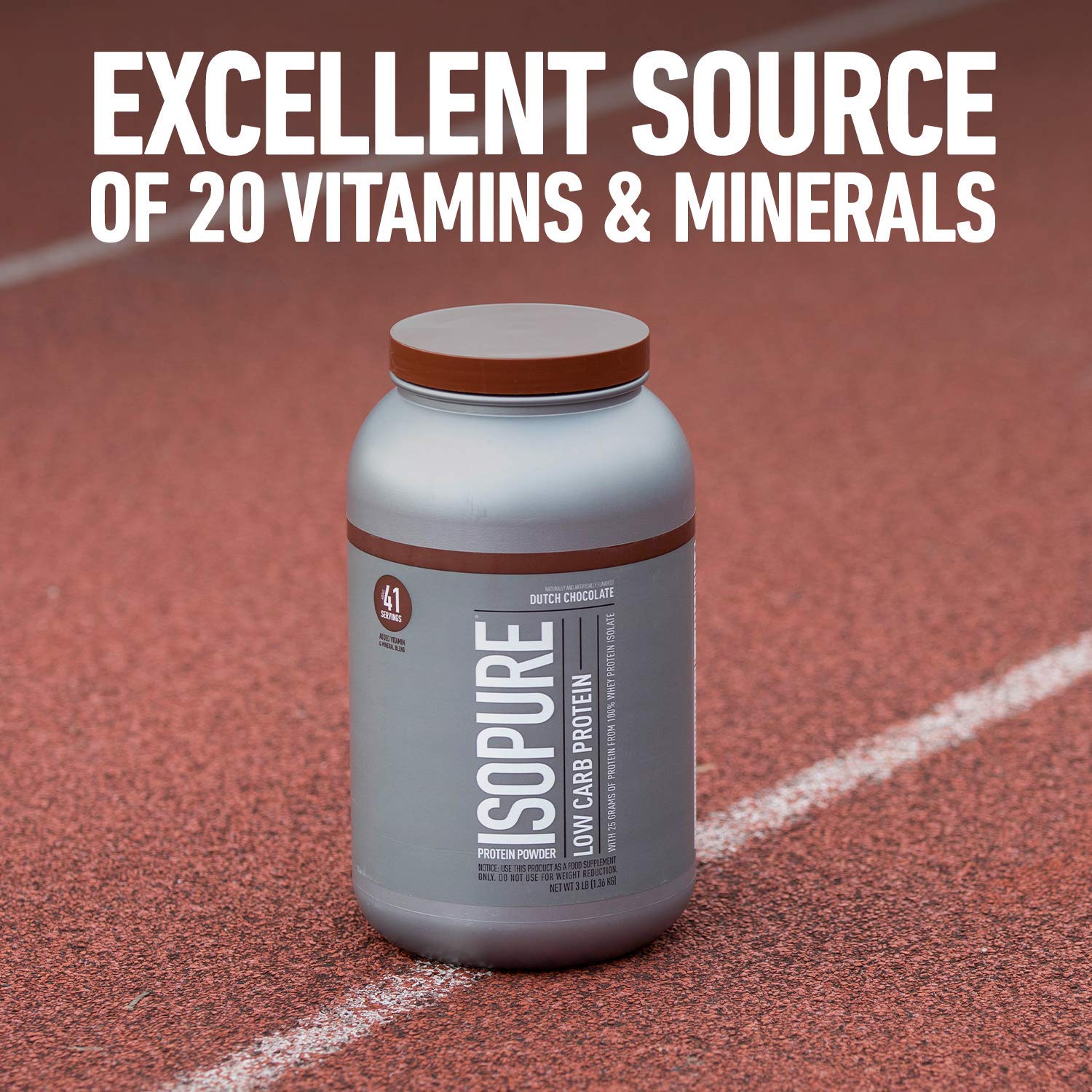 Isopure Whey Isolate Protein Powder with Vitamin C & Zinc for Immune Support, 25g Protein, Low Carb & Keto Friendly, Flavor: Dutch Chocolate, 3 Pounds (Packaging May Vary) Pack of 2