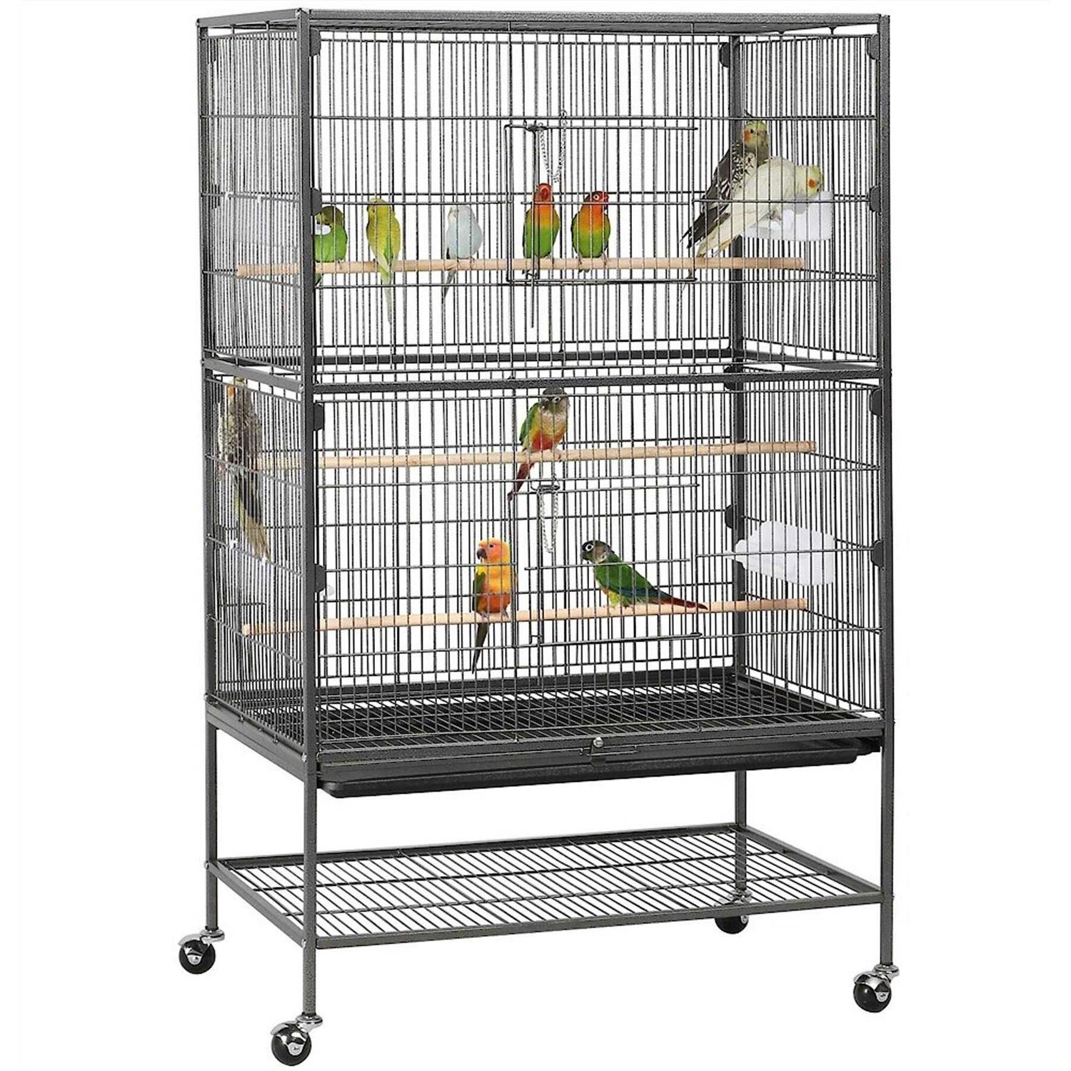 Yaheetech Large Bird Rolling Cage &amp; Storage Shelf - Pet Supplies online store