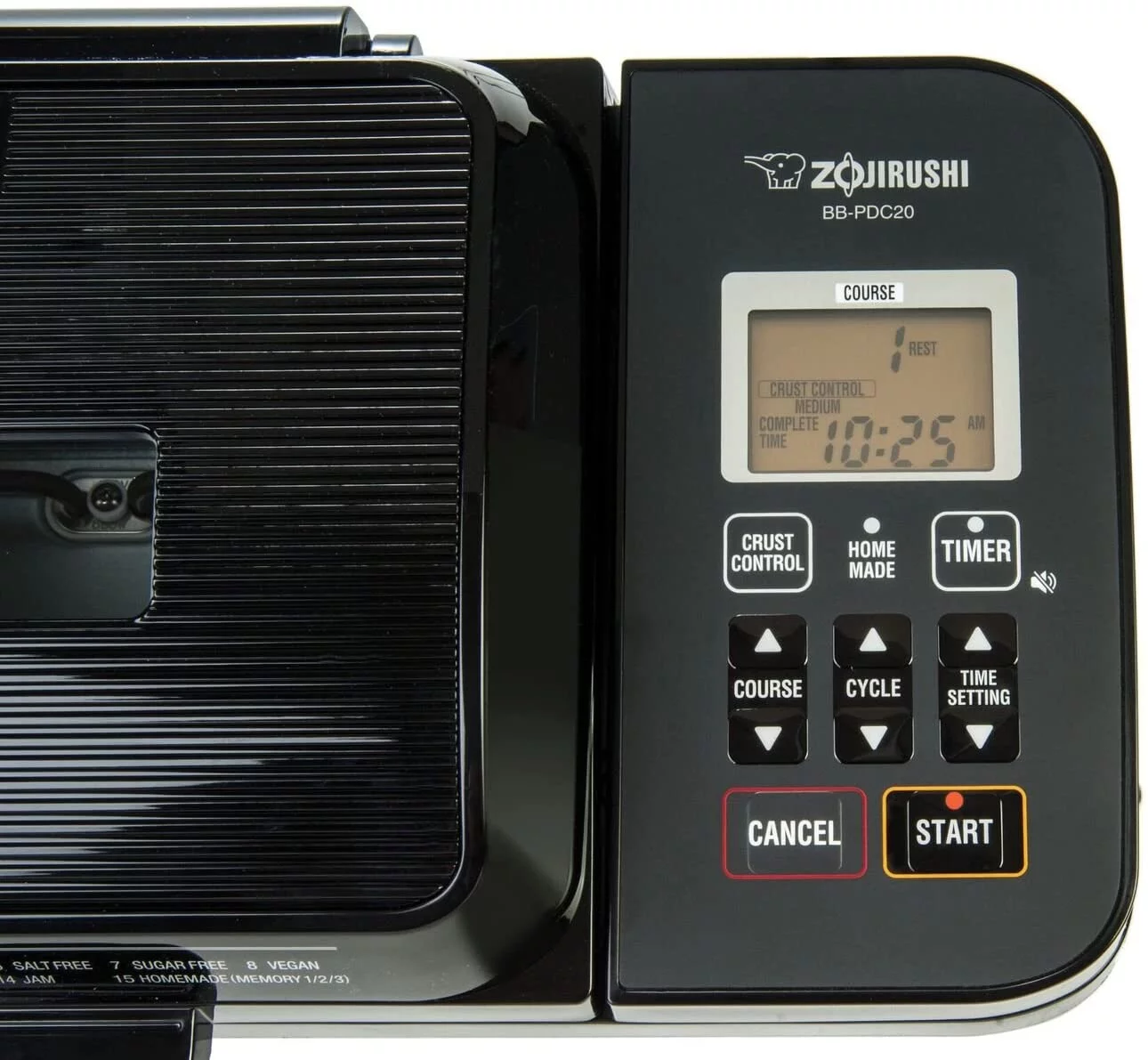 Zojirushi BB-PDC20BA Home Bakery Virtuoso Plus Breadmaker  2 lb. loaf of bread  Stainless Steel/Black