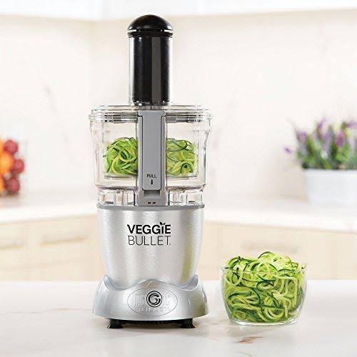 Veggie Bullet Electric Spiralizer u0026 Food Processor, Silver