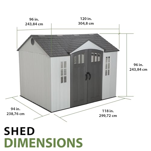 Lifetime 60243 10 x 8 Ft. Outdoor Storage Shed