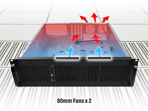 Rosewill 4U Server Chassis/Server Case/Rackmount Case, Metal Rack Mount Computer Case with 8 Bays & 4 Fans Pre-Installed (RSV-R400)