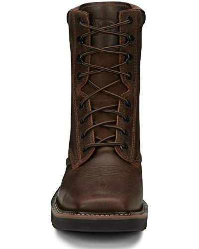 JUSTIN ORIGINAL WORKBOOTS SE682 8" Work Boot,7,D,Brown,Steel,PR