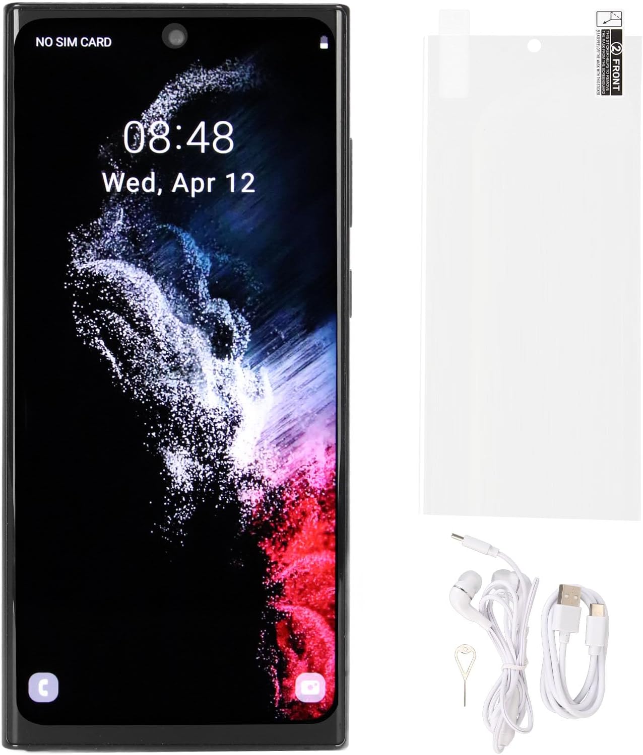 23 Plus Ultra Pro Cell Phone, Unlocked for Android 12 Smartphone with Stylus, 8GB RAM 128GB ROM, 6.5 HD Display, 16MP 24MP Dual Camera, Dual SIM, 5000mAh Battery (Black)