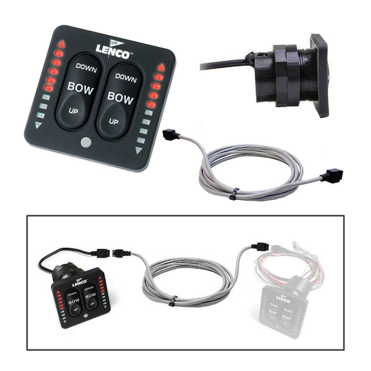 Lenco Flybridge Kit F- LED Indicator Key Pad f-All-In-One Integrated Tactile Switch - 20&