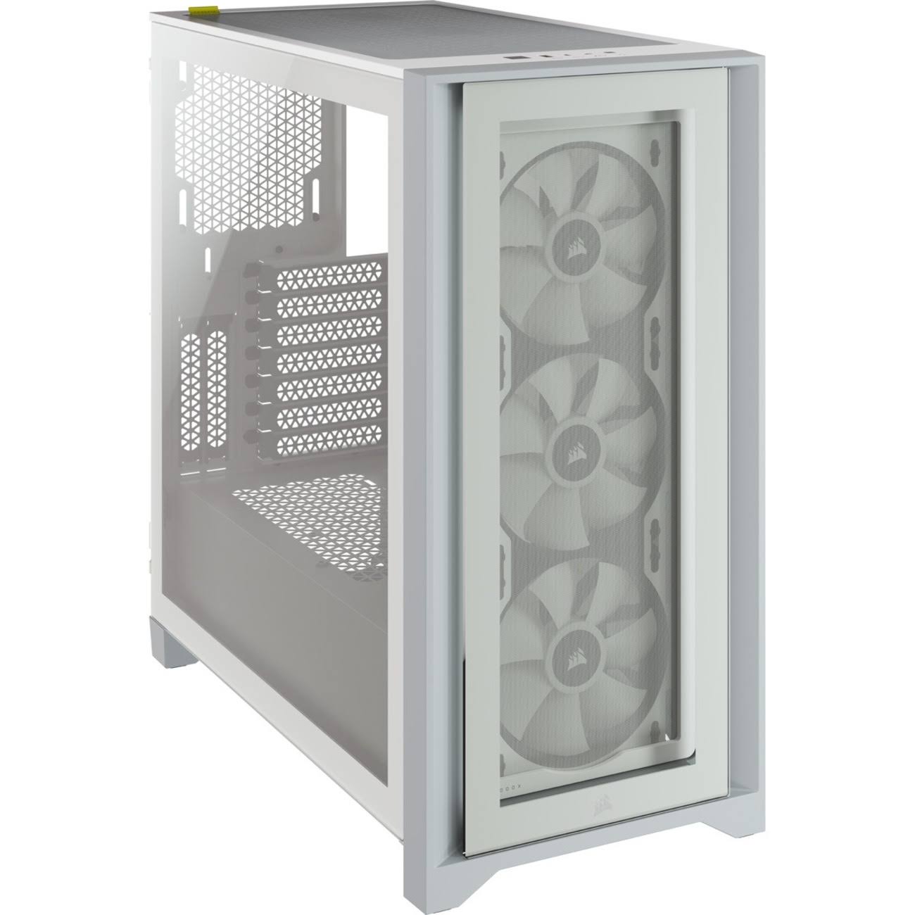 Corsair - iCUE 4000X RGB Tempered Glass Mid-Tower ATX Case - White