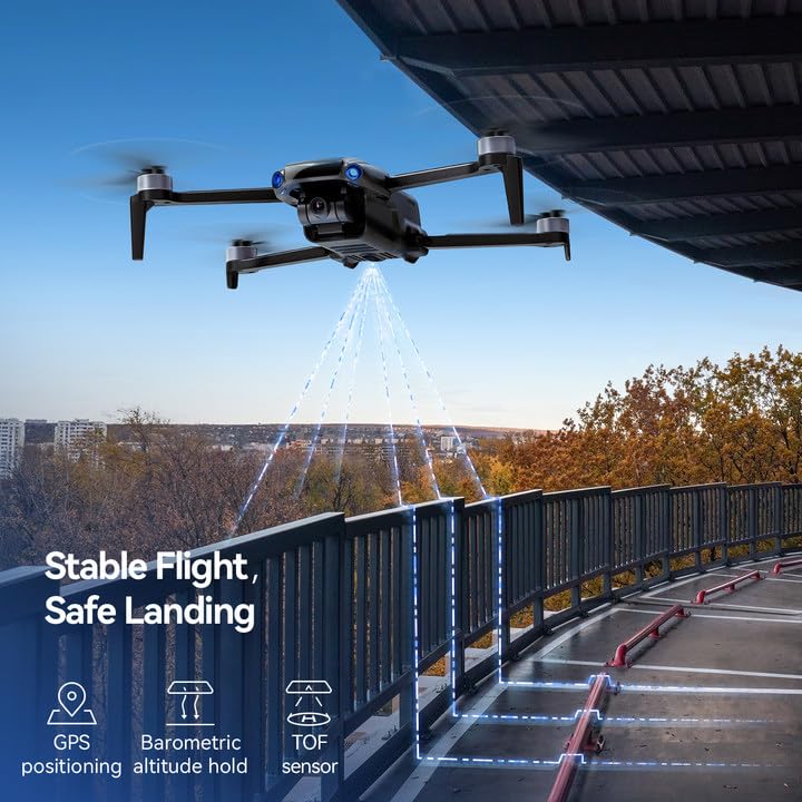 Ruko U11MINI 4K, Drones with Camera for Adults 4K Video 8K Photo, Under 249g, 3-Axis Gimbal EIS, 20000ft FPV Transmission, AI Takeoff/Landing, Auto Return, GPS with Beeper, Beginner (96-Min Flight)