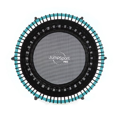 JumpSport 350 PRO Indoor Heavy Duty Fitness Trampoline, 39-inch | 36 Premium EnduroLast 4 Elastic Cords | Customized Bounce with 7 Settings | 300 lb Wt. Rating | 60-Day Free Trial to 350+ Videos
