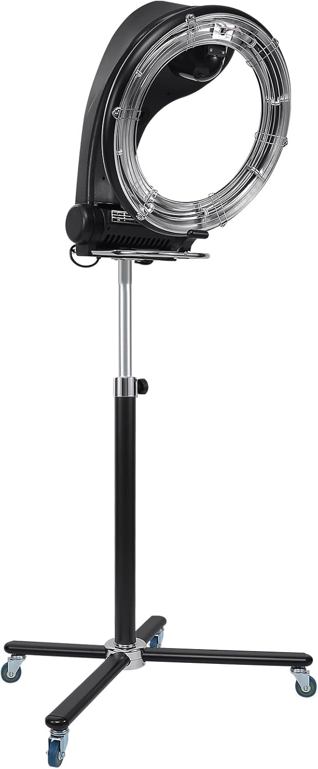 Samger 3 in 1 Professional Orbiting Hair Dryer Hair Color Processor, 110V 950W Adjustable Height Standing Salon Hair Dryers on Wheels Spa Drying Perming Machine Black
