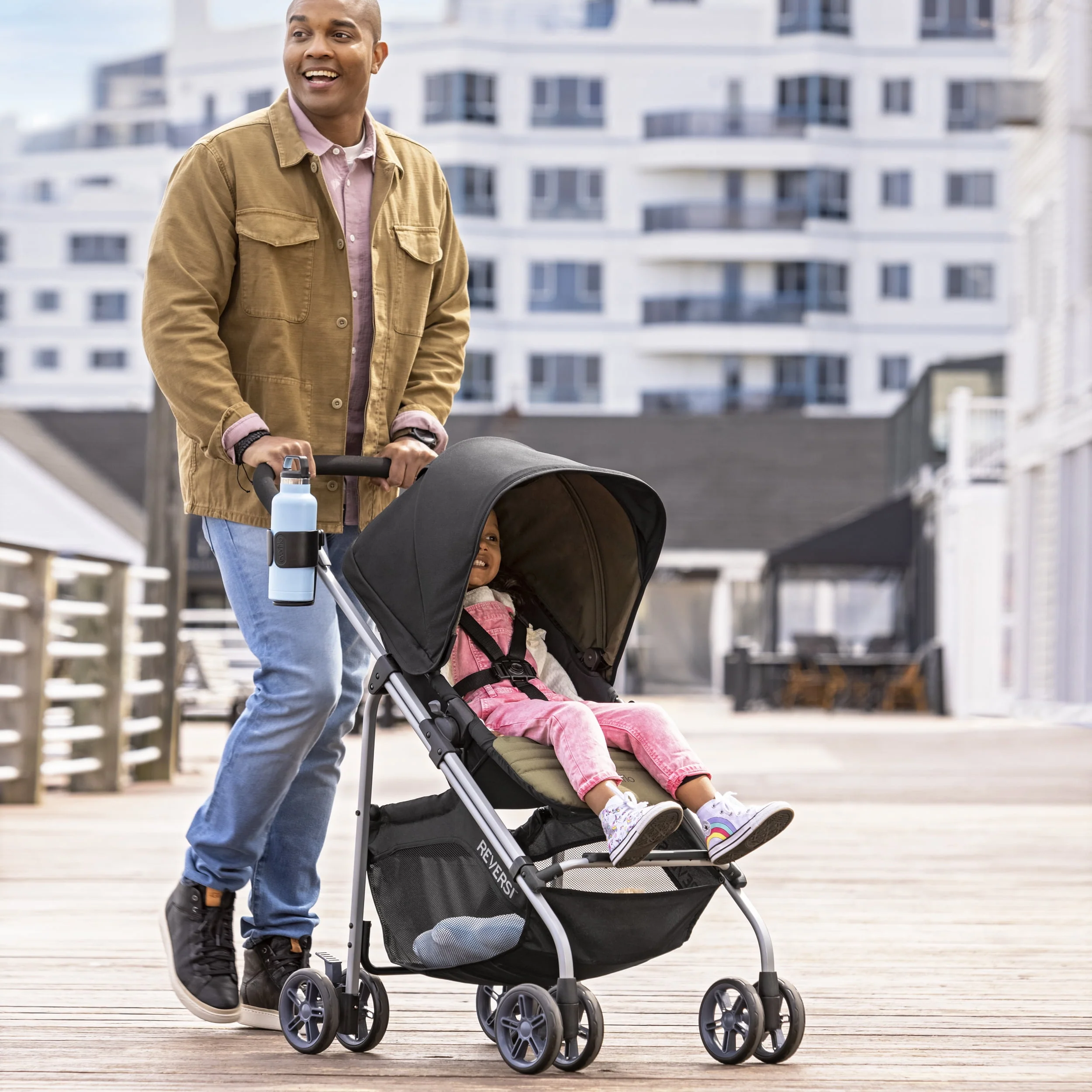Evenflo Reversi Lightweight Reversible Stroller (Altair Black), Unisex