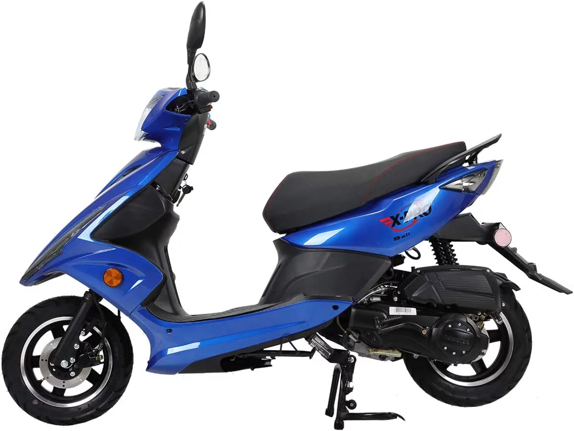 X-Pro Brand New 150cc Gas Powered Moped Scooter, 10" Aluminum Wheels Electric Start Large Headlights