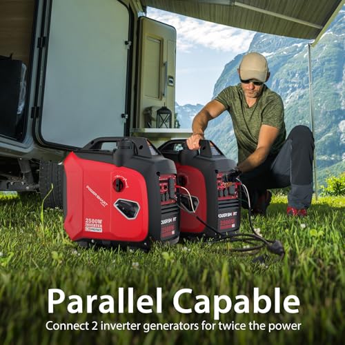 PowerSmart 2500-Watt Portable Inverter Generator with Super Quiet for Camping