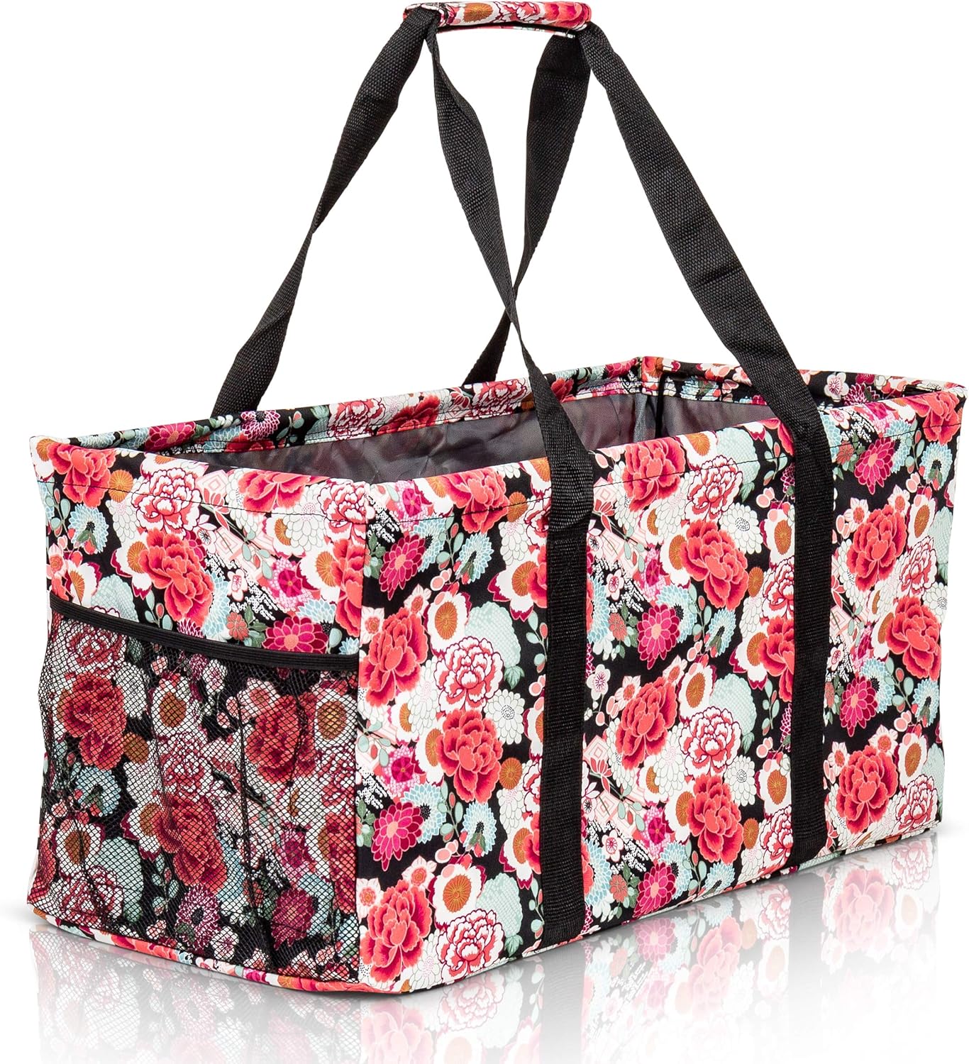 Extra Large Utility Tote Bag - Oversized Collapsible Pool Beach Canvas Basket