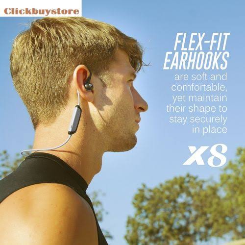Mee Audio X8 Secure-Fit Stereo Bluetooth Wireless Sports in-Ear Headphones (Black)
