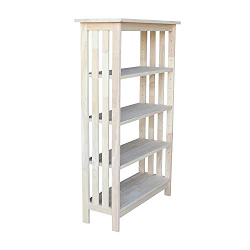 International Concepts 4 Tier Mission Shelf Unit, Unfinished