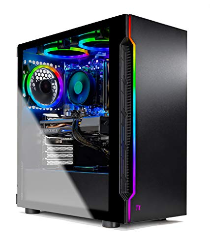 SkyTech Shadow 3.0 Gaming Computer PC Desktop - Ryzen 5 3600 6-Core 3.6GHz, RTX 3060 12GB, 1TB SSD, 16GB DDR4 3200, RGB Fans, AC WiFi, 600W Gold PSU, Windows 11 Home 64-bit, Black