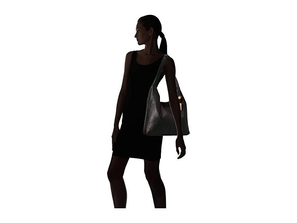 The Sak Huntley Leather Hobo - Black/Gold