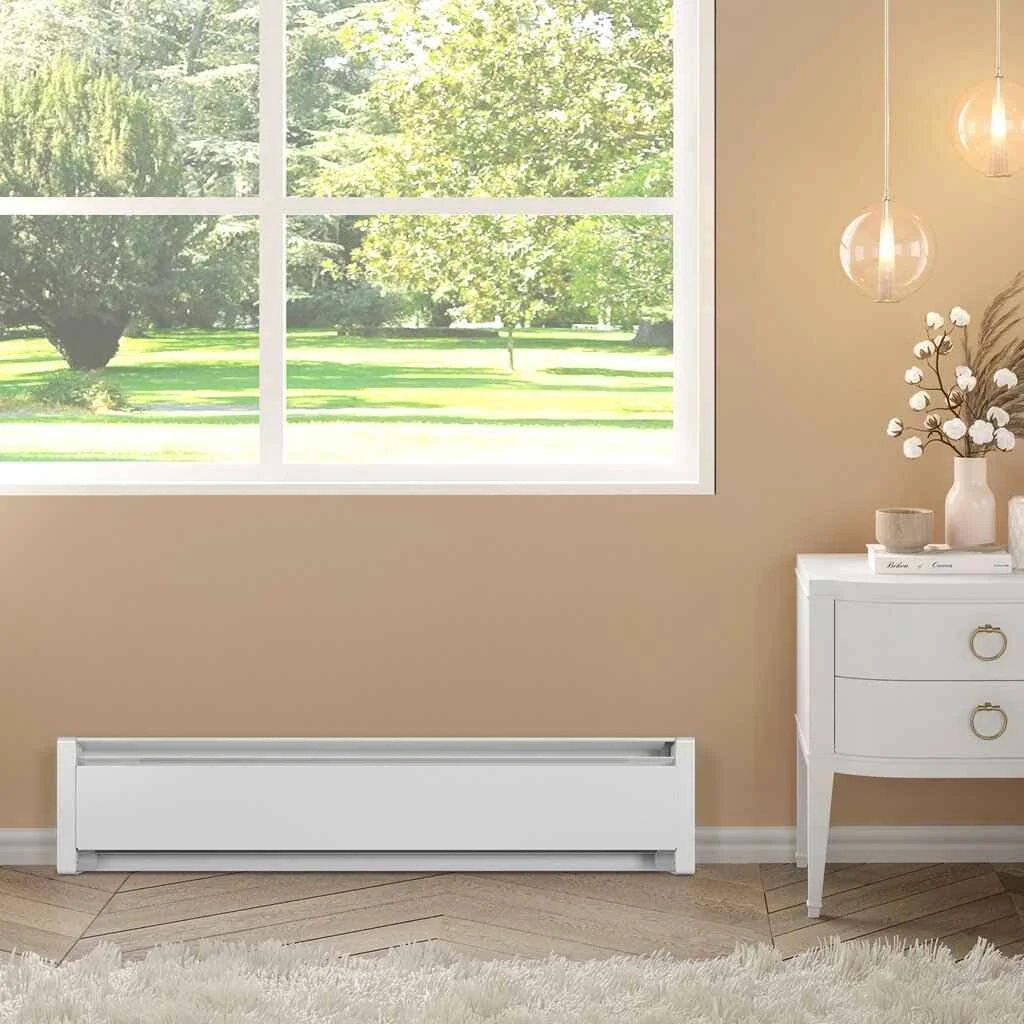 Cadet Ebhn750 47x22 Wide 2560 BTU 208/240 Volt 750 Watt Self-Contained Hydronic Baseboard Heater - White