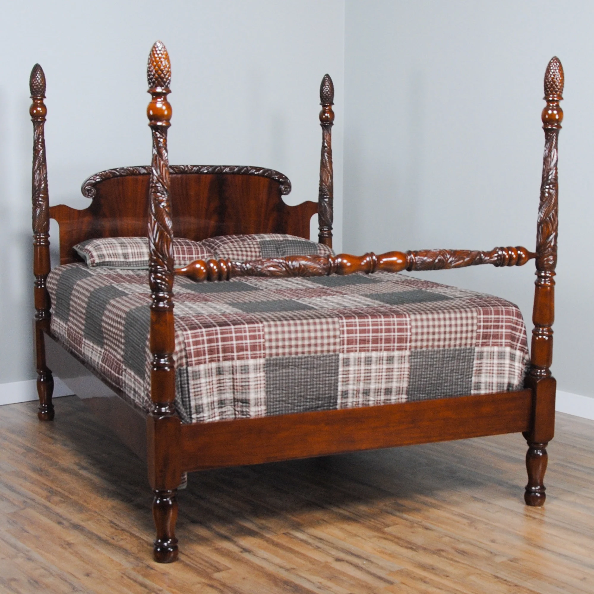 King Size Mahogany Poster Bed