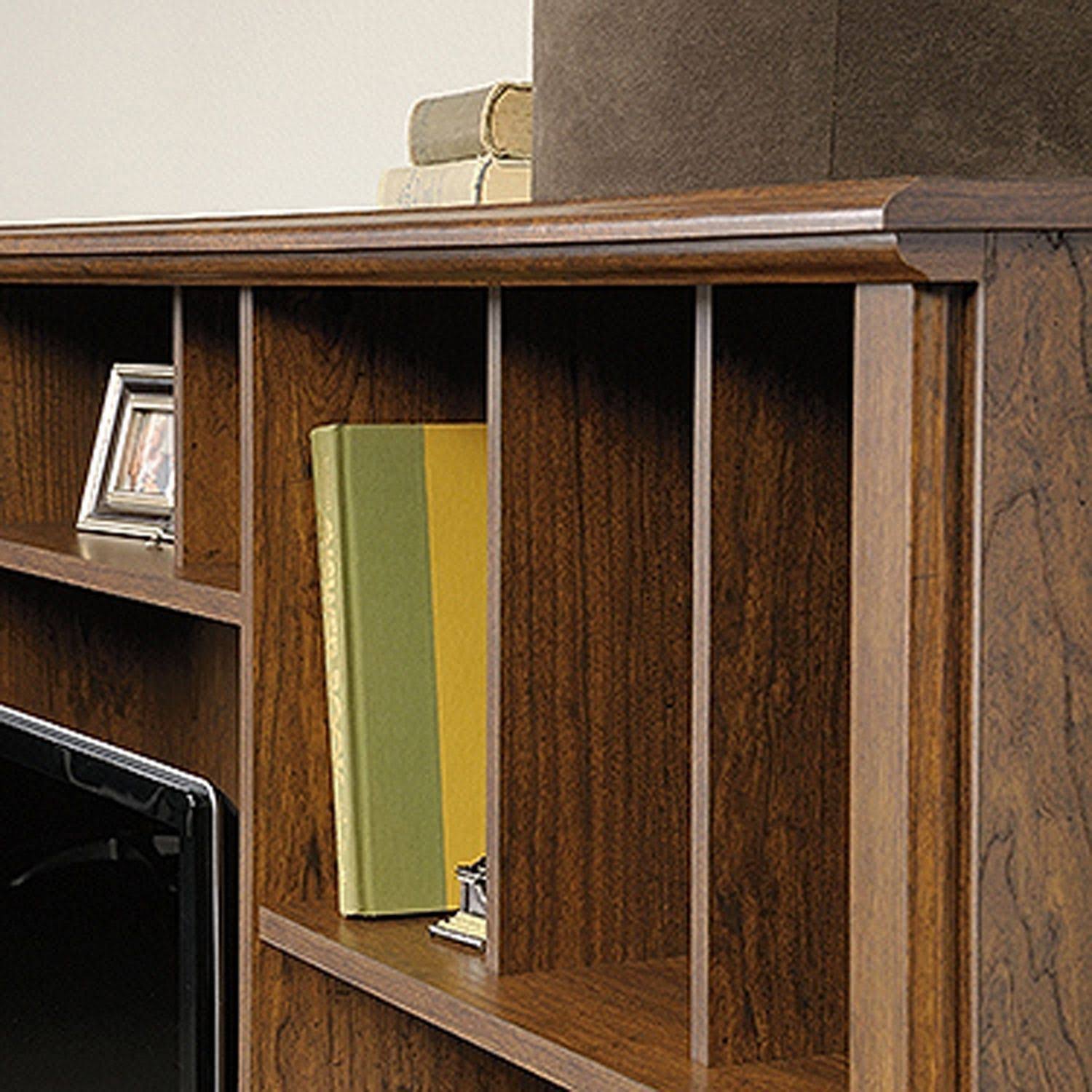 Sauder Orchard Hills Computer Desk with Hutch | Milled Cherry