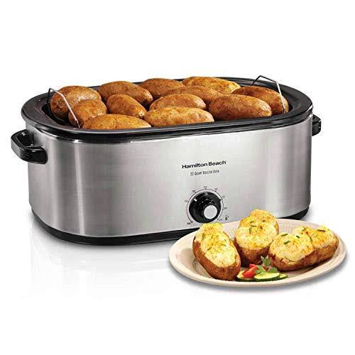 Hamilton Beach 28 lb 22-Quart Roaster Oven with Self-Basting Lid (Stainless Steel) 32229R