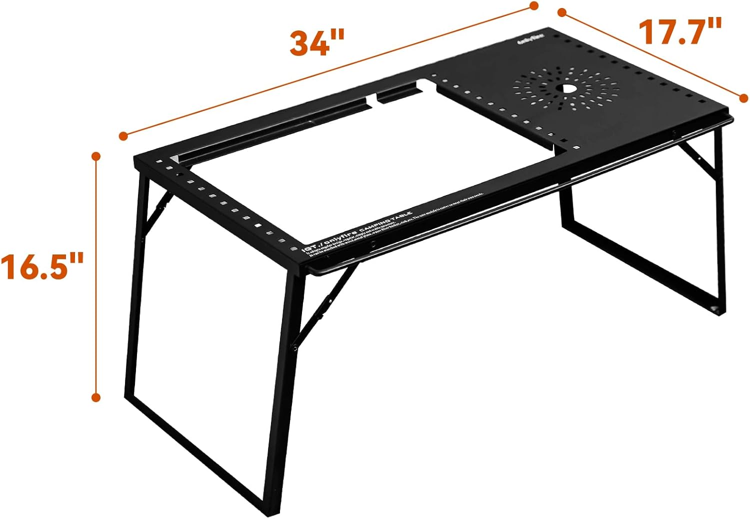 Onlyfire IGT Camping Table Kit with Gas Stove and Carrying Case, Folding Camp Table, Portable Camping Table IGT Unit Combination Table for Camping, Picnic, RV Trip, Backyard Party, GS337