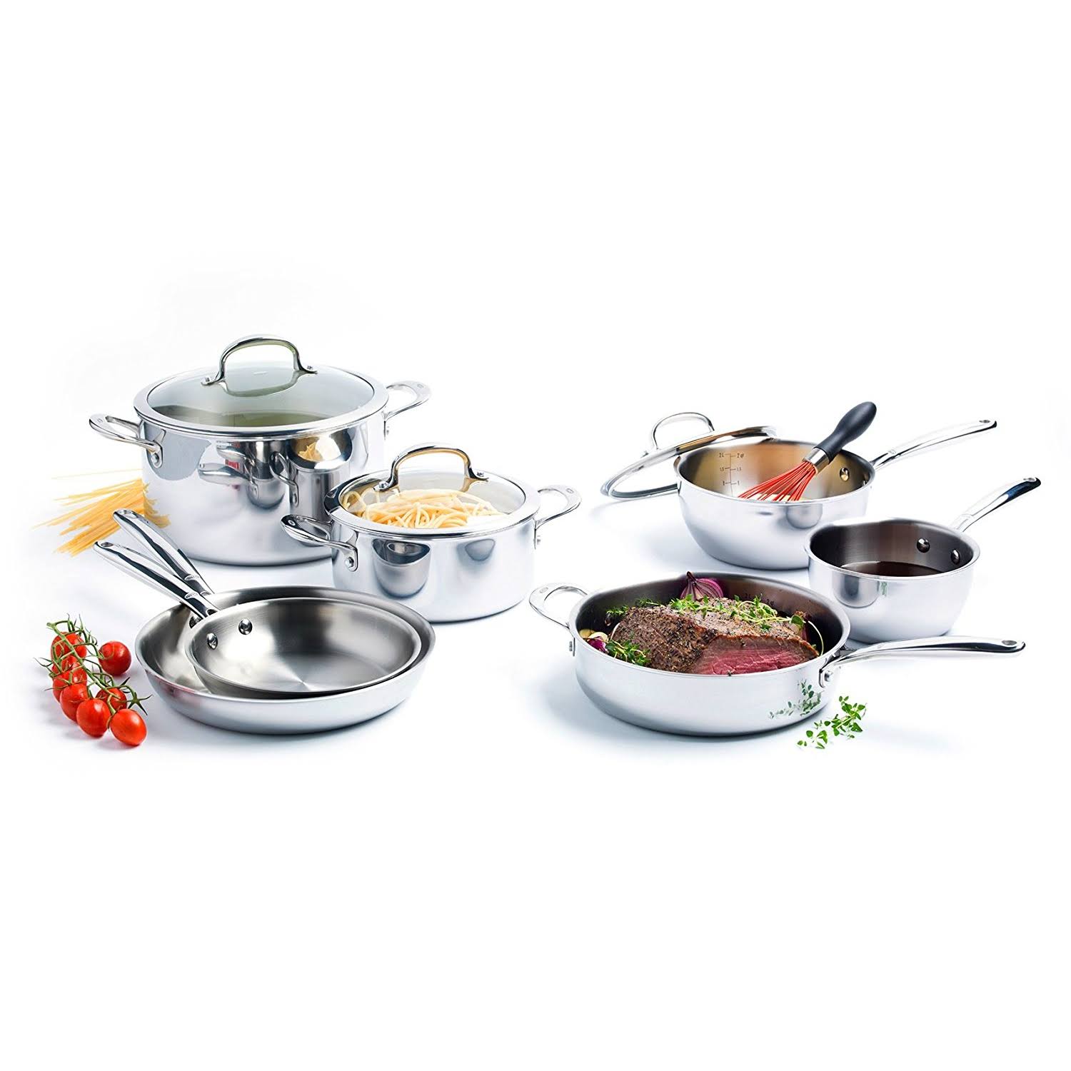 Oxo Good Grips Stainless Steel Pro 13-Piece Cookware Set, Silver