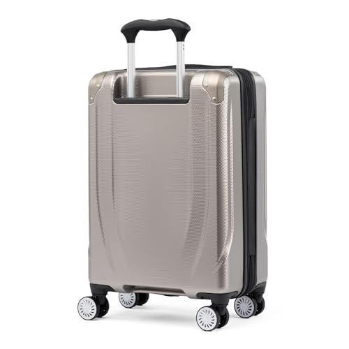 Travelpro Pathways 3 Hardside Expandable Luggage, 8 Spinner Wheels, Lightweight Hard Shell Suitcase, Carry On 21 Inch, Black Knight