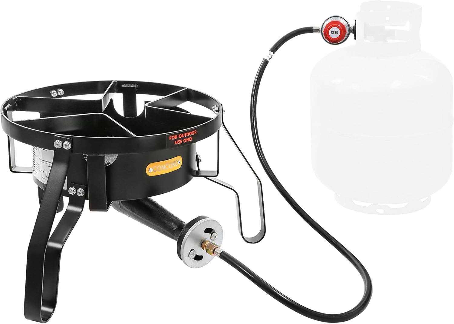Concord Banjo 16” Single Propane Burner; 200,000BTU 1 Burner Portable Gas Stove
