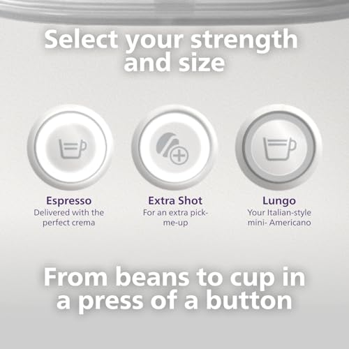 Philips Baristina Espresso Machine, Grind, Tamp & Brew Coffee Beans in One Swipe, Compact, 16 Bar Pump Pressure, Automatic Grinder, Black with Black Portafilter (BAR300/60)