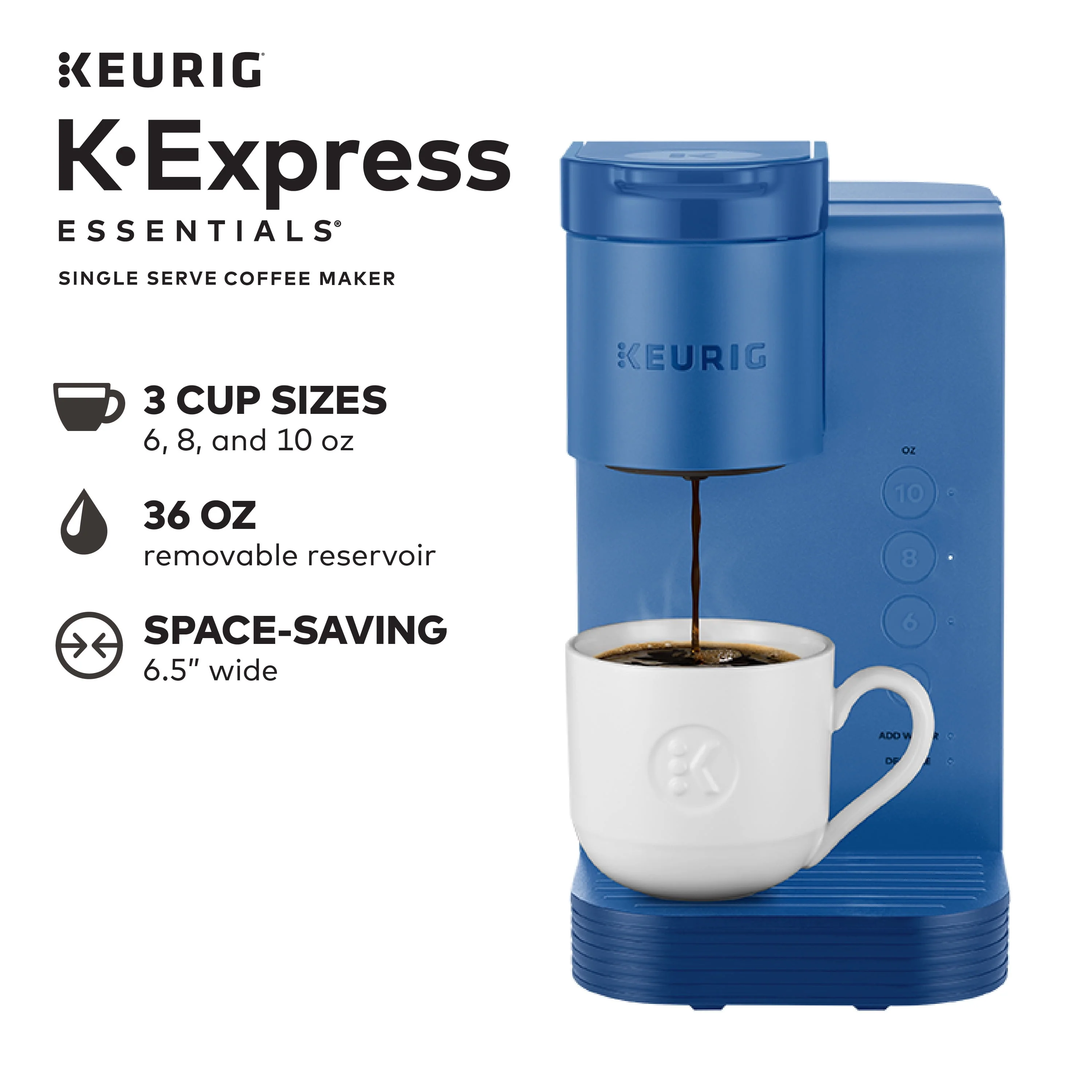 Keurig K-Express Essentials Single Serve K-Cup Pod Coffee Maker, Black