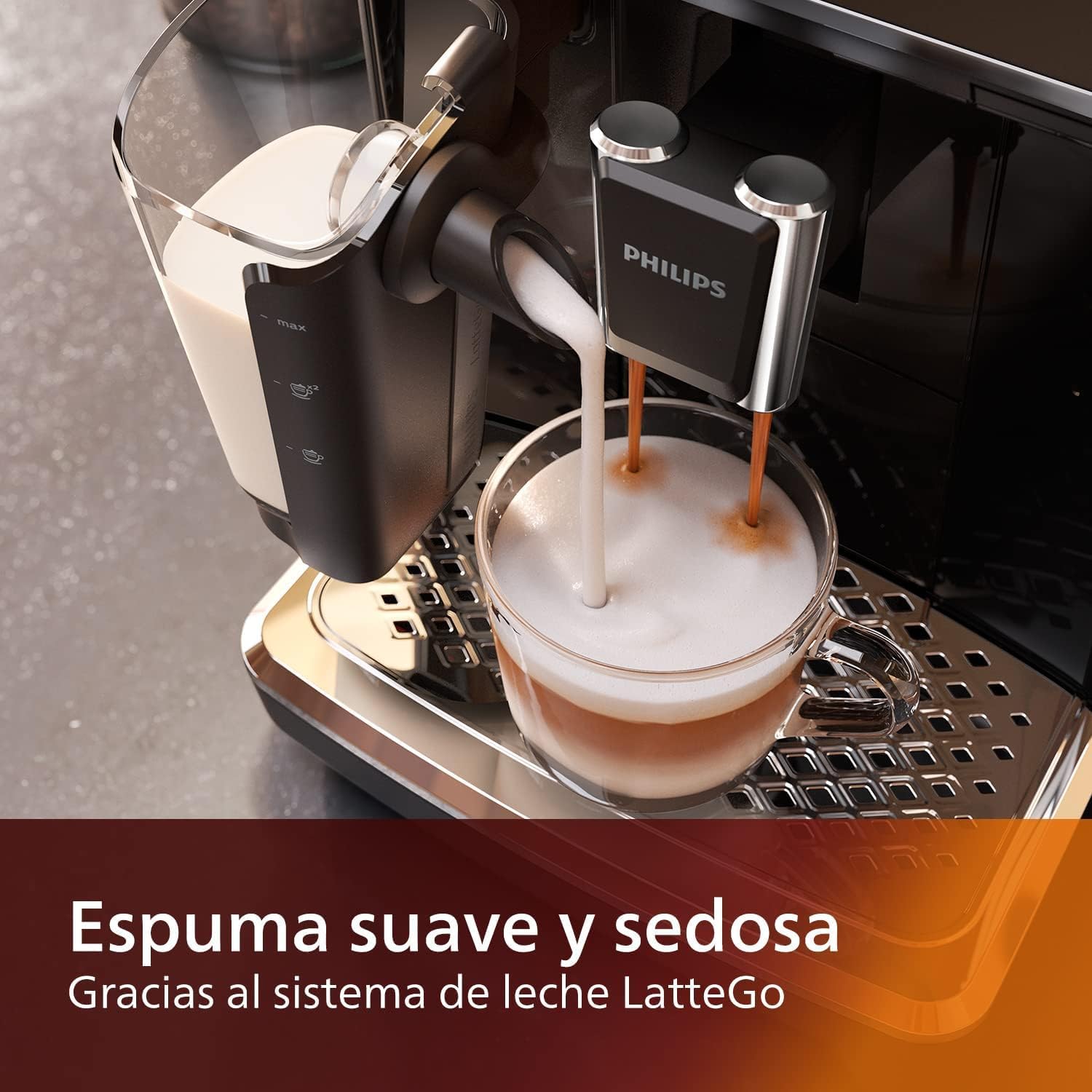 Philips 2200 Series Fully Automatic Espresso Machine, LatteGo Milk Frother, 3 Coffee Varieties, Intuitive Touch Display, 100% Ceramic Grinder, AquaClean Filter, Aroma Seal, Black (EP2230/14)
