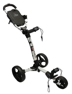 Axglo Golf Trilite 3 Wheel Push Cart Black / White