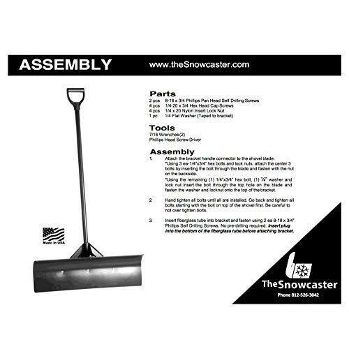 The Snowcaster 24UPH Pusher Shovel, 24 inch