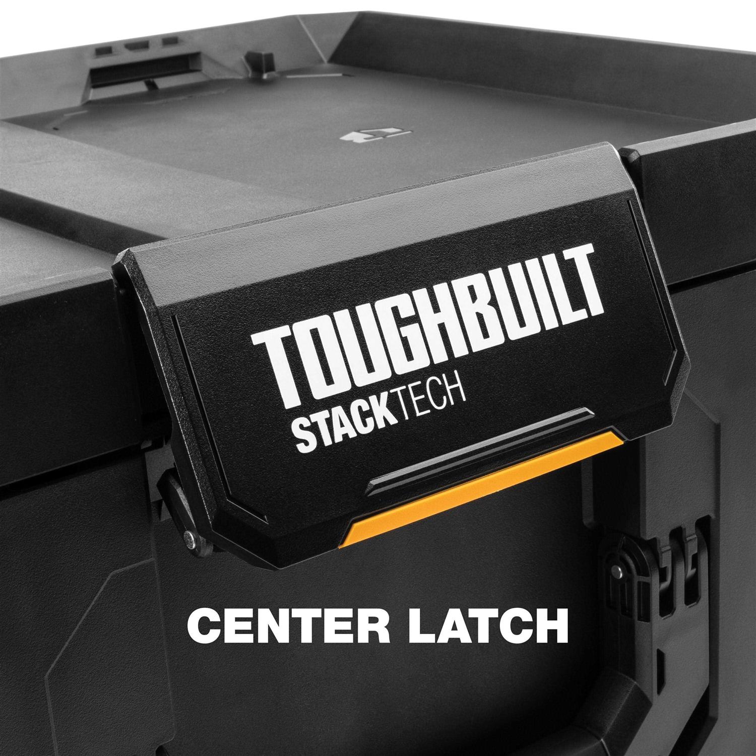 TOUGHBUILT STACKTECH Large 21-in Black Plastic Lockable Tool Box - Shop Hardware Tools Online Store