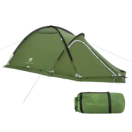 Geertop Portable 2 Person 4 Season Tent Waterproof Backpacking Tent Double Layer All Weather for Camping Hiking Travel Climbing Mountaineering - Easy Set Up