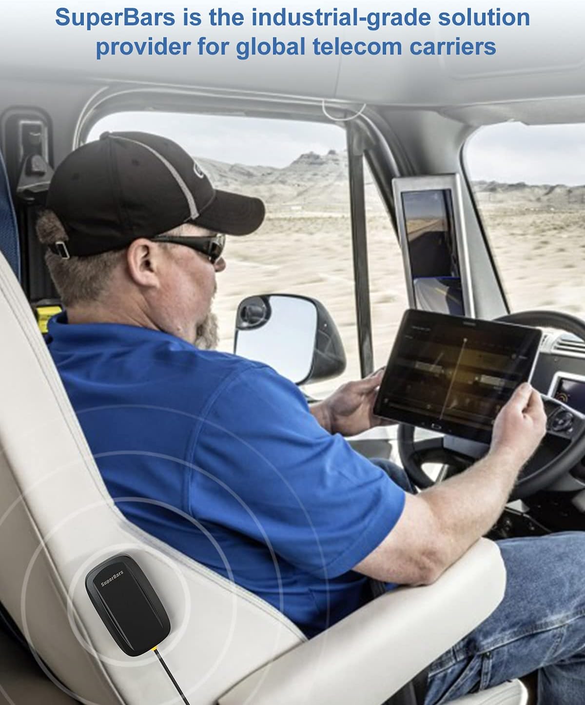 SuperBars RV Cell Phone Booster and Signal Amplifier ,with Bendable Antenna, Cell Phone Booster for All U.S. Carriers