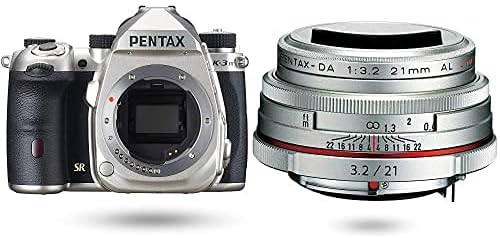 Pentax K-3 Mark III Flagship APS-C Black Camera Body - 12fps, Touch Screen LCD, Weather Resistant Magnesium Alloy Body with in-Body 5-Axis Shake Reduction. 1.05x Optical viewfinder with 100% FOV