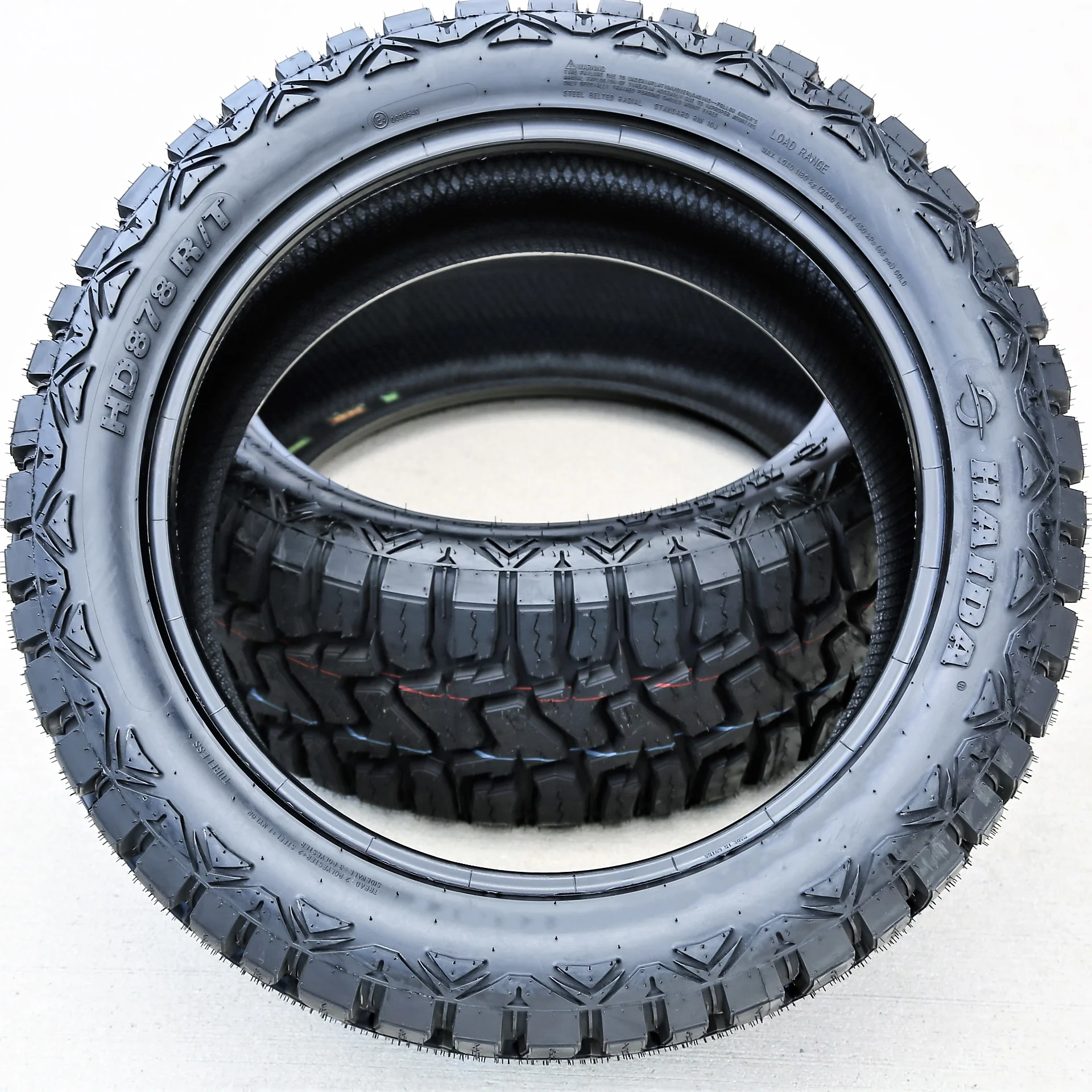 Set of 4 (FOUR) Haida HD878 R/T LT 35X12.50R22 Load E (10 Ply) RT Rugged Terrain Tires
